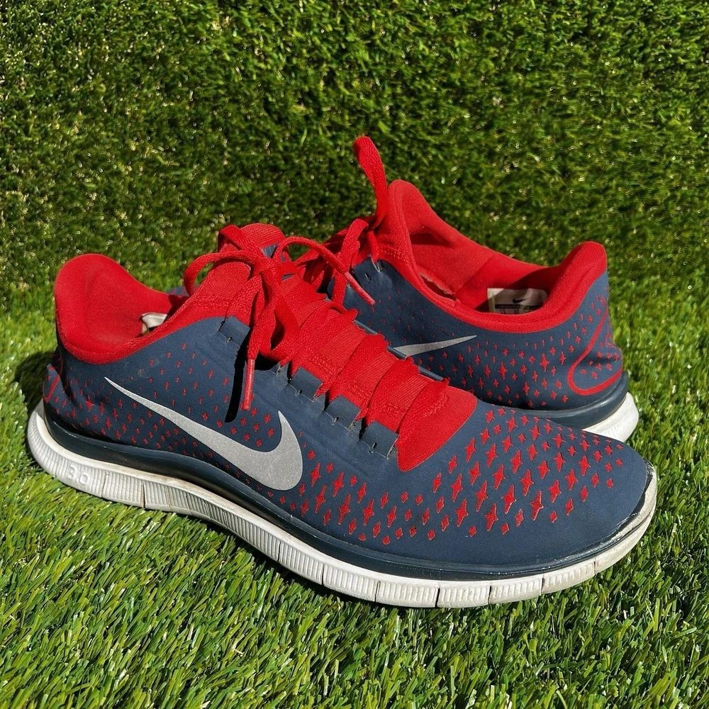 Nike Shoes Men Size 11 Free 3.0 v4 Gray & Blue Running Comfort
